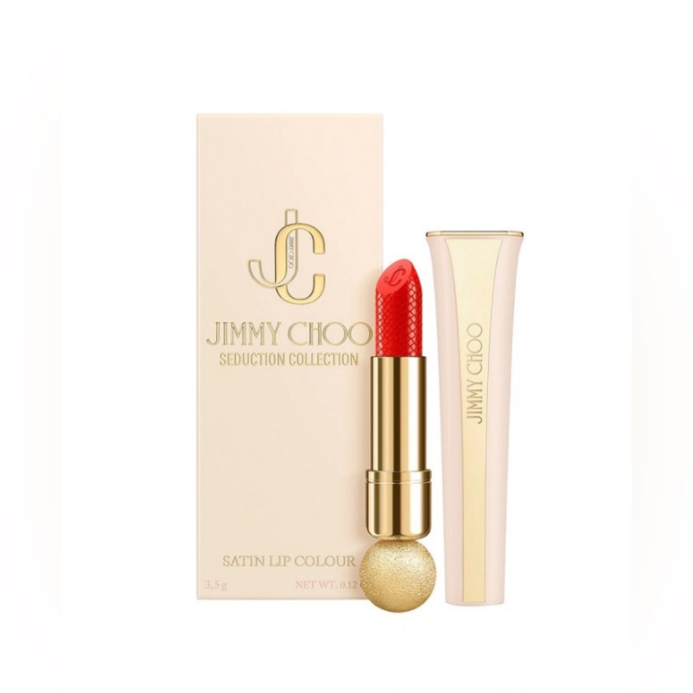 JIMMY CHOO SEDUCTION COLLECTION 0.12 SATIN LIP COLOUR #004 CORAL KISS